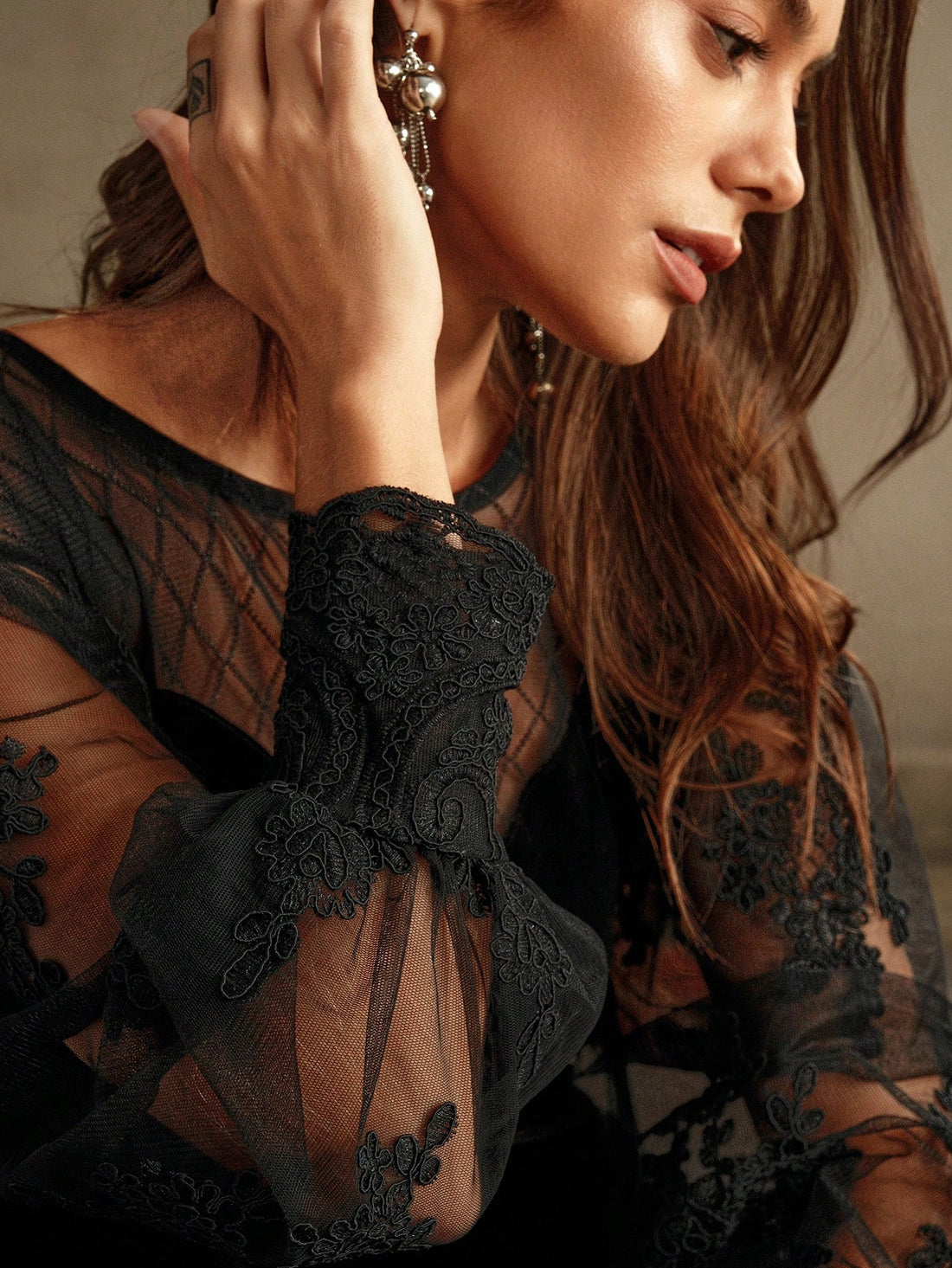 Step up your holiday glam game with our Elegant V-Neck Lace & Velvet Midi Dress. The perfect combination of sophistication and charm, this dress will have you feeling confident and chic for any occasion. Show off your style and add a touch of luxury to your wardrobe with this stunning dress. (Dress only. Accessories not included.)