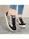 Sparkly Printed Casual Sneakers - Stylish & Anti-Slip Flat Shoes for Women