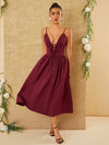 Elegant Front Tie Long Dress - Haute Couture Style for Every Occasion