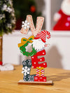 Whimsical Wooden Christmas Gnome Letter Ornaments – Charming Holiday Décor for Home and Display