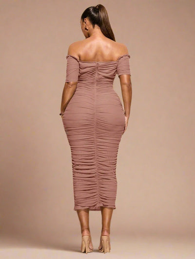 Chic & Stylish Plus Size One-Shoulder Midi Dress for Effortless Summer Elegance