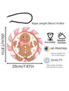 Cozy Christmas Charm: Pink Gingerbread Wooden Sign for Festive Decor