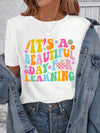 Casual Summer Tee for Teachers: Simple Pattern Round Neck T-Shirt