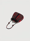 Chic Retro Plaid Handbag with Elegant Bowknot Detail