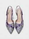 Sleek Pointed-Toe Slingback Pumps: Elegant Stiletto Heels for Work & Daily Wear