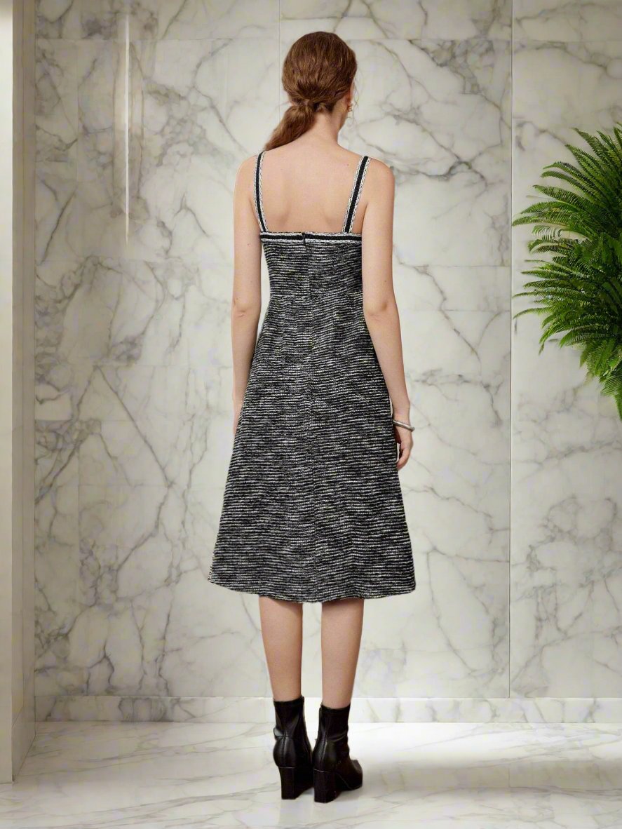 Step out in style with our Chic and Trendy Marled Print Ringer Slip Midi Dress. With its unique print and ringer design, this dress is perfect for any fashion-forward individual. Its slip style allows for effortless movement, while the midi length adds a touch of sophistication. (Belt not included).