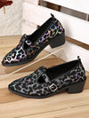 Chic Leopard Print Flat Sandals with Buckle - Comfort & Style for Every Step