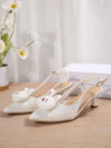 Chic Sparkle: Trendy Pointed Toe High Heel Sandals with Adorable Rabbit Decor