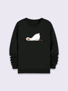 Cozy Plus-Size Men's Graphic Sweatshirt for Autumn/Winter - Trendy Casual Crew Neck