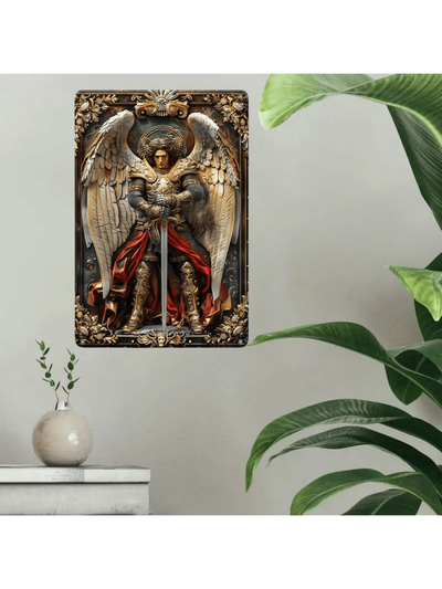 Vintage Saint Michael Metal Sign - Retro Wall Art for Home Office & More