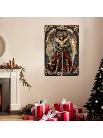 Vintage Saint Michael Metal Sign - Retro Wall Art for Home Office & More