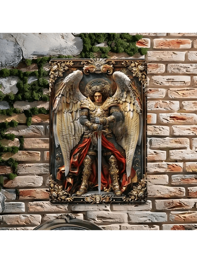 Vintage Saint Michael Metal Sign - Retro Wall Art for Home Office & More