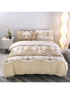 Chic Floral Retreat: 3-Piece Polyester Bedding Set with Duvet Cover & Pillowcases