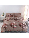 Cozy Geometric Floral Flannel Bedding Set - 3pcs Duvet Cover & Pillowcases