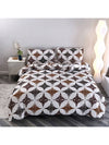 Cozy Geometric Floral Flannel Bedding Set - 3pcs Duvet Cover & Pillowcases