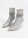 Sparkling Rhinestone Pointed Toe High Heel Boots - Perfect for Parties, Gatherings, and Weddings