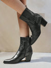 Chic Knight Style Embroidered Boots - Comfortable Thick Heel for Festive Fashion