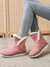 Chic Pink Thick Sole One-Strap Snow Boots for Women – Perfect Winter Footwear