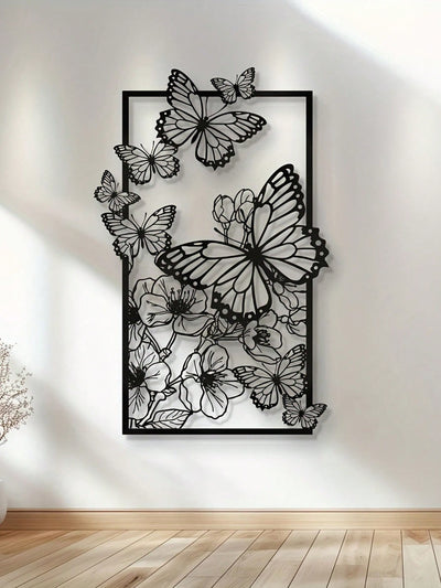 Enchanting Butterfly Floral Metal Wall Sculpture – A Stylish Touch for Your Home Décor