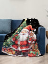 Cozy Santa Claus Plush Blanket: Perfect Year-Round Gift Idea for Home and Travel