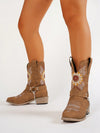 Chic Western Embroidered Cowgirl Boots for Women - Perfect for Autumn & Winter Styling