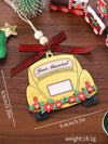 Just Married Wooden Car Decoration - Elegant Wedding Gift for Newlyweds