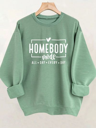 Trendy Letter Print Long Sleeve Sweatshirt for Autumn & Winter