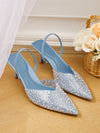 Glamorous Rhinestone & Pearl Decor High Heel Pumps for Women