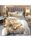 Elegant Golden Butterfly Print Duvet Cover Set - 3-Piece Bedding Collection for a Cozy Bedroom Makeover