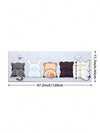 Cozy Cartoon Cat Flannel Bath Mat - Soft, Water-Absorbing & Non-Slip for Your Bathroom