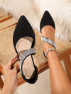 Elegant Rhinestone-Embellished Hollow-Out Pointed Flats – Perfect for Weddings, Parties, and Summer Elegance