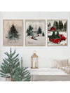 Festive Farmhouse Charm: 3-Piece Merry Christmas Wall Art Set for Holiday Decor