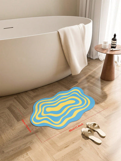 Stylish Diatomaceous Earth Bathroom Mat - Absorbent & Anti-Slip Entrance Rug