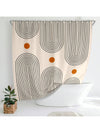 Boho Mid-Century Abstract Shower Curtain - 72x72 Inch Waterproof Design with Hooks