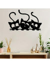 Charming Three Cat Metal Wall Art - Perfect Décor for Cat Lovers