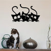 Charming Three Cat Metal Wall Art - Perfect Décor for Cat Lovers