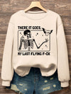 Last Flight Oversized Drop Shoulder Sweatshirt - Cozy Statement Piece for Travel Lovers