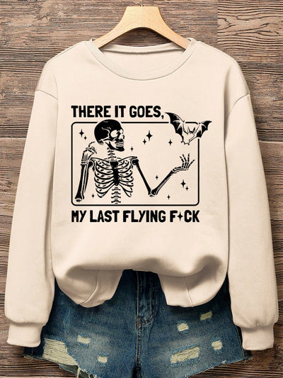 Last Flight Oversized Drop Shoulder Sweatshirt - Cozy Statement Piece for Travel Lovers