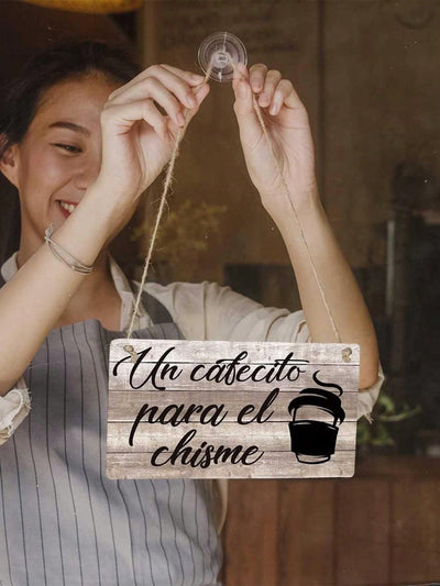 Chisme & Cafecito: Rustic Farmhouse Wooden Wall Art