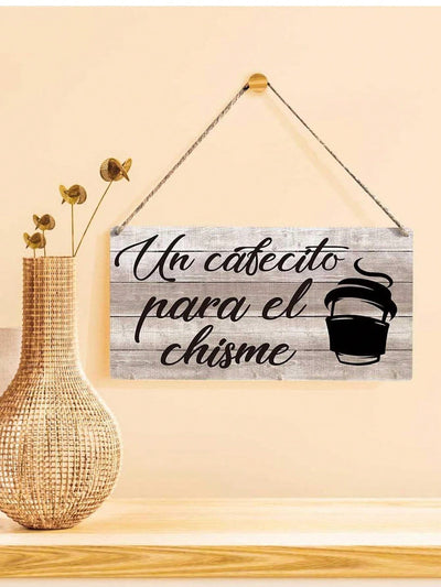 Chisme & Cafecito: Rustic Farmhouse Wooden Wall Art