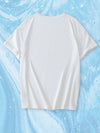 Summer Breeze: Casual Oversized Marine Animal Print Tee for Women