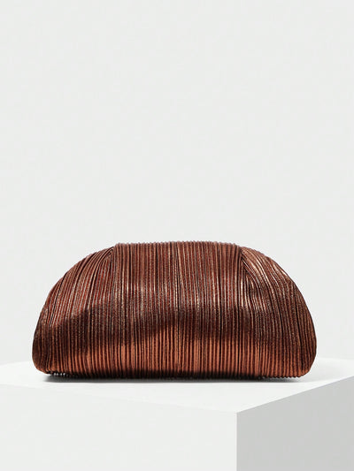 Chic & Versatile Plisse Clutch Bag: Premium PU Leather for Effortless Elegance