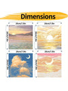 Celestial Harmony: 4-Piece Canvas Wall Art Set Featuring Sun and Moon Designs