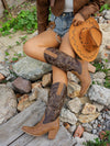 Chic Western Embroidered Cowgirl Boots - Perfect for Fall & Holiday Style