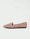 Chic Comfort: Women's Pointed Toe Flat Ballet Shoes with Metallic Strap