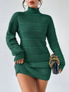 Cozy Chic: Women's Autumn & Winter Stand Collar Pullover Sweater Dress