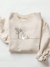 Cozy Snowman Print Sweatshirt for Women - Perfect for Winter Vibes