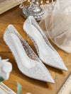 Glamorous Rhinestone & Pearl Decor High Heel Pumps for Women