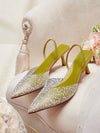 Glamorous Rhinestone & Pearl Decor High Heel Pumps for Women