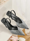 Glamorous Rhinestone & Pearl Decor High Heel Pumps for Women